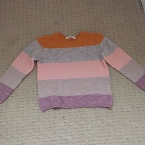 A striped sweater